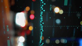 Animation of network of digital icons and financial data processing against night city traffic. Global finance and business networking technology concept - Powered by Shutterstock - Get 15% off with code: PIKWIZARD15