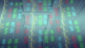 Animation of stock market data processing over spinning globe against empty office. Global economy and business technology concept - Powered by Shutterstock - Get 15% off with code: PIKWIZARD15