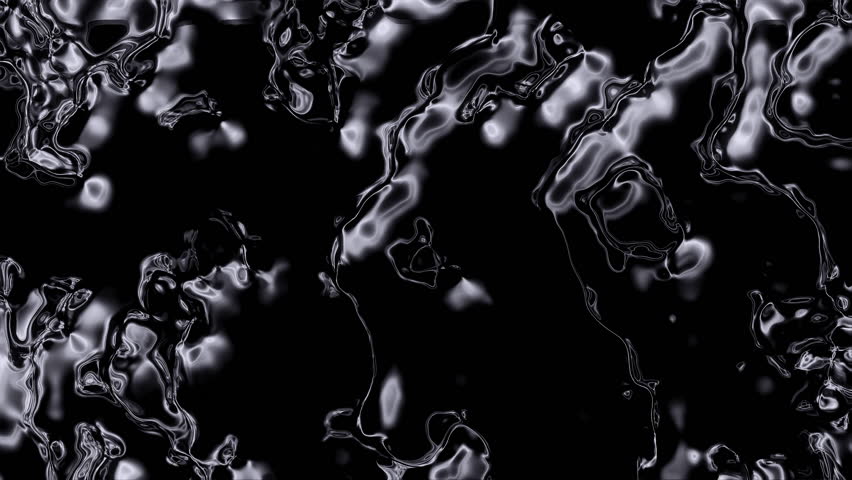 A reflective motion liquid chrome metal looping background.