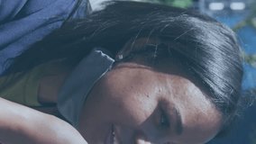 Social media icons and digital icons over increasing numbers against cityscape. Global social media connections and digital interface concept digitally generated video. - Powered by Shutterstock - Get 15% off with code: PIKWIZARD15