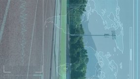 Animation of data processing over disabled african american male runner. Global sport and digital interface concept digitally generated video. - Powered by Shutterstock - Get 15% off with code: PIKWIZARD15