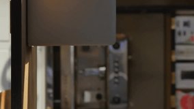 On desk, laptop displaying digital data processing animation in office setting. Technology, desktop, analytics, workspace, modern, innovation - Powered by Shutterstock - Get 15% off with code: PIKWIZARD15