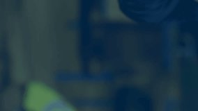 Using tablet with digital order animation, warehouse worker processing data. Logistics, technology, inventory, management, distribution, efficiency - Powered by Shutterstock - Get 15% off with code: PIKWIZARD15