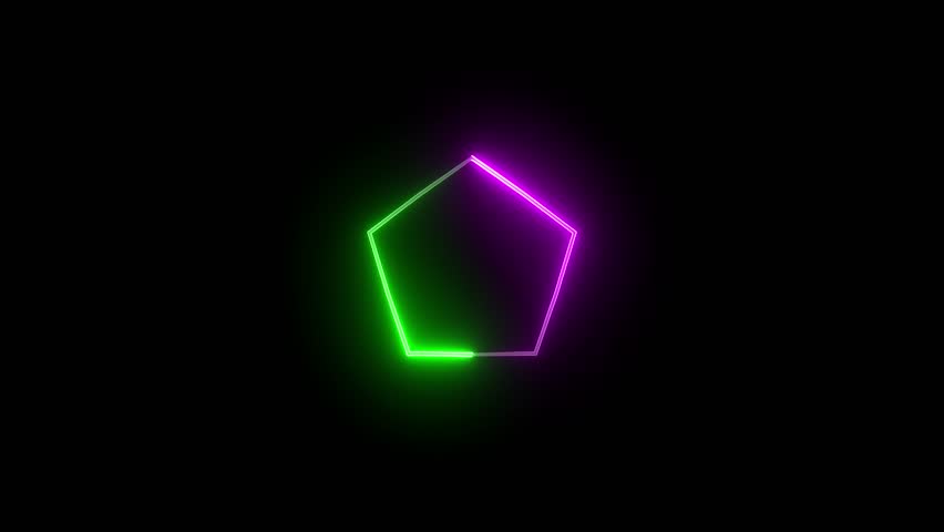 Saber neon circle circle loading bar frame animation on background.