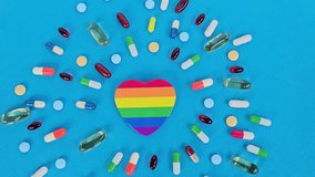 Hormonal pills after gender reassignment in cancer doctor and antidepressants. Transgender transition and LGBT pride - Powered by Shutterstock - Get 15% off with code: PIKWIZARD15