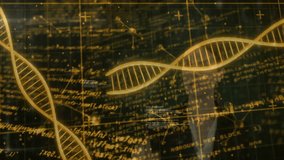 Female researcher entering control center, inspecting rotating DNA helix syncing network globe. Futuristic, innovation, data visualization, technology, connections, exploration, scientific - Powered by Shutterstock - Get 15% off with code: PIKWIZARD15