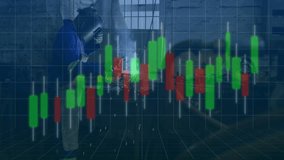 Welder igniting torch on metal part, candlestick chart bars pulsing simulating market fluctuations. Industrial, technician, precision, innovation, craftsmanship, technology, machinery - Powered by Shutterstock - Get 15% off with code: PIKWIZARD15