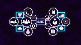 Audit Concept on Futuristic Digital Screen, Business and Technology Environment, Virtual Interface Display, Network Data Visualization, Modern Corporate Analysis - Powered by Shutterstock - Get 15% off with code: PIKWIZARD15