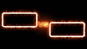 VS Bars Neon Fire Animation, Versus Screen Glow Effect, Team Battle Intro, Futuristic Matchup Line Loop, Multiplayer Fight Interface, Smoky Background, 4K Loop Video - Powered by Shutterstock - Get 15% off with code: PIKWIZARD15