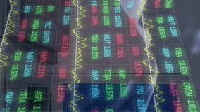 Animation of stock market data processing over mid section of businesspeople using electronic device. Global economy and business technology concept - Powered by Shutterstock - Get 15% off with code: PIKWIZARD15