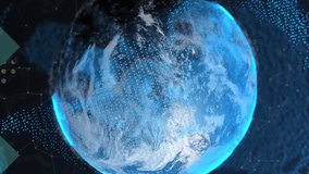 Animation of globe with icons and network of connections. Global covid pandemic concept digitally generated video. - Powered by Shutterstock - Get 15% off with code: PIKWIZARD15