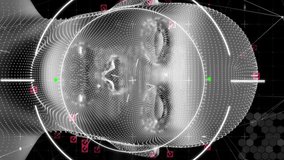 Animation of scope and data processing over human head. Global business, finances, computing and data processing concept digitally generated video. - Powered by Shutterstock - Get 15% off with code: PIKWIZARD15