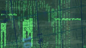 Animation of graphs over grid network against data processing and computer server room. Business data storage technology concept - Powered by Shutterstock - Get 15% off with code: PIKWIZARD15