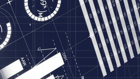 Animation of statistical data processing and mathematical equations against blue background. Business data and research science technology concept - Powered by Shutterstock - Get 15% off with code: PIKWIZARD15