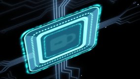 Animation of padlock, digital data processing over computer circuit board. Global cyber security, connections, computing and data processing concept digitally generated video. - Powered by Shutterstock - Get 15% off with code: PIKWIZARD15