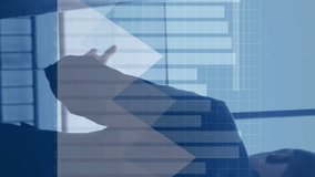 Animation of financial data processing over diverse business people in office. Global finance, business, connections, computing and data processing concept digitally generated video. - Powered by Shutterstock - Get 15% off with code: PIKWIZARD15