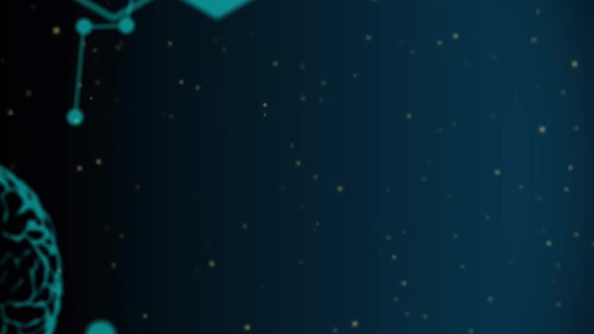 Animation of data processing over chemical formula and brains. Technology and digital interface concept digitally generated video. - Powered by Shutterstock - Get 15% off with code: PIKWIZARD15