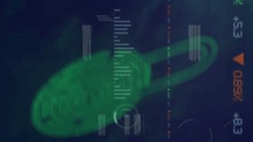 Green padlock and fingerprint animation over digital data and graphs. Cybersecurity, data protection, authentication, secure access, encryption, identity verification - Powered by Shutterstock - Get 15% off with code: PIKWIZARD15