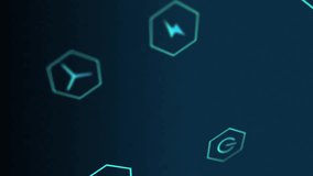 DNA strand and hexagonal shapes, scientific data processing animation. Genetics, biology, molecular, double helix, research, biotechnology - Powered by Shutterstock - Get 15% off with code: PIKWIZARD15