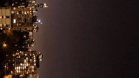 Animation of digital clouds and icons flying over cityscape. Global cloud computing, connections and data processing concept digitally generated video. - Powered by Shutterstock - Get 15% off with code: PIKWIZARD15