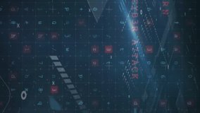 Animation of data processing, online security padlock and circuit board. global online security, computing, data processing and technology concept digitally generated vide - Powered by Shutterstock - Get 15% off with code: PIKWIZARD15