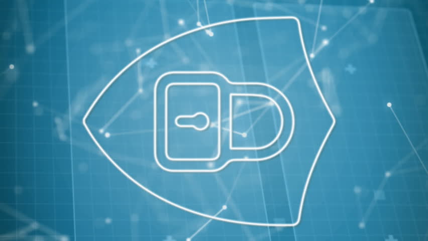 Animation of online security padlock icon with network of connections, scope scanning. global online security, networks, digital interface and data processing concept digitally generated video. - Powered by Shutterstock - Get 15% off with code: PIKWIZARD15
