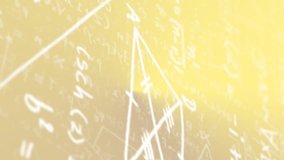 Animation of mathematical equations over yellow and brown background. Data, mathematics, education, research, connection, processing and communication, digitally generated video. - Powered by Shutterstock - Get 15% off with code: PIKWIZARD15