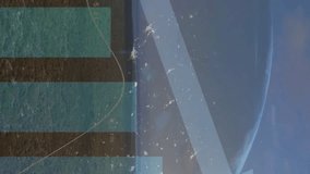 Animation of upward arrow and graphs processing data over globe and landscape. Data, digital interface, business, growth, connection, processing and global communication, digitally generated video. - Powered by Shutterstock - Get 15% off with code: PIKWIZARD15