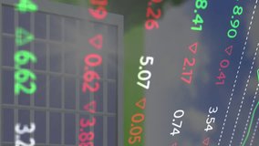 Animation of financial data processing over agriculture field. Global business finances and digital interface concept digitally generated video. - Powered by Shutterstock - Get 15% off with code: PIKWIZARD15