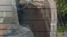 Animation of statistics and financial data processing over delivery man and van. global shipping, delivery, business, data processing and technology concept digitally generated video. - Powered by Shutterstock - Get 15% off with code: PIKWIZARD15