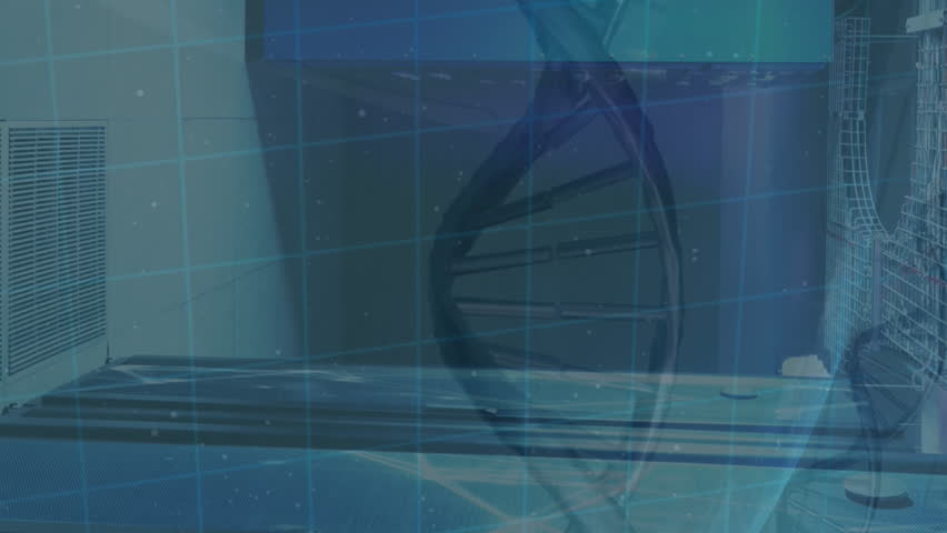 Animation of dna, globe, fingerprint and padlocks over servers. Network, connections, data processing and technology concept digitally generated video. - Powered by Shutterstock - Get 15% off with code: PIKWIZARD15