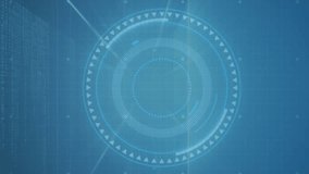 Animation of hud with financial data processing on digital interface with coding. Digital composite, artificial intelligence, communication, cloud computing, development, technology, coding. - Powered by Shutterstock - Get 15% off with code: PIKWIZARD15