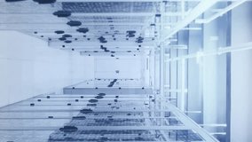 Animation of digital data processing over server room. Global data processing concept digital generated video. - Powered by Shutterstock - Get 15% off with code: PIKWIZARD15