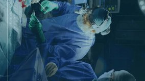 Animation of data processing over diverse doctors. Global medicine, healthcare and digital interface concept digitally generated video. - Powered by Shutterstock - Get 15% off with code: PIKWIZARD15