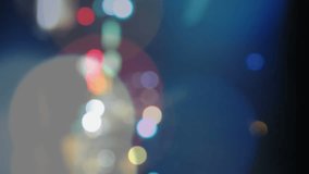 Animation of social media icons on multiple speech bubbles over blurred view of night city traffic. Social media networking and business technology concept - Powered by Shutterstock - Get 15% off with code: PIKWIZARD15