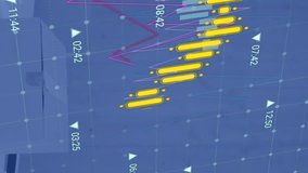 Animation of financial data processing over office desk. Global business, finances, computing and data processing concept digitally generated video. - Powered by Shutterstock - Get 15% off with code: PIKWIZARD15