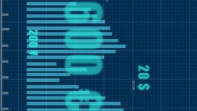 Animation of financial data processing over dark background. Global finance, business, connections, computing and data processing concept digitally generated video. - Powered by Shutterstock - Get 15% off with code: PIKWIZARD15
