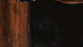 Animation of light spots over male basketball player playing. Global sport and digital interface concept digitally generated video. - Powered by Shutterstock - Get 15% off with code: PIKWIZARD15