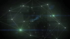 Receiving start signal, network fading in nodes and traces, rotating radar sweep, looping display. Digital, futuristic, abstract, technological, cyber, cyberpunk, network - Powered by Shutterstock - Get 15% off with code: PIKWIZARD15