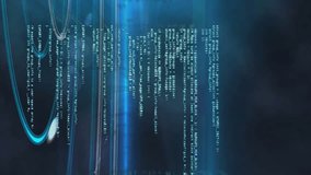 Animation of data processing over blue glowing light trails. digital interface, connection and communication concept digitally generated video. - Powered by Shutterstock - Get 15% off with code: PIKWIZARD15