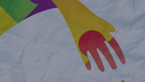 Animation of autism awareness puzzles over globe on crumpled paper background. global autism awareness concept digitally generated video. - Powered by Shutterstock - Get 15% off with code: PIKWIZARD15