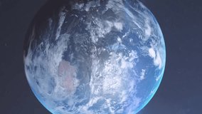 Animation of data processing over earth in universe on blue background. global networking, data processing and digital interface concept digitally generated video. - Powered by Shutterstock - Get 15% off with code: PIKWIZARD15