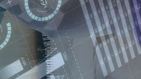 Animation of data processing over woman skipping on skipping rope exercising at home. global sports, fitness and active lifestyle concept digitally generated video. - Powered by Shutterstock - Get 15% off with code: PIKWIZARD15