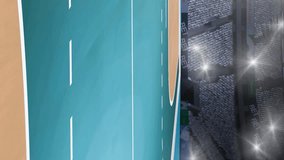 Digital animation of golden confetti falling against soccer stadium in background. sports tournament and competition concept - Powered by Shutterstock - Get 15% off with code: PIKWIZARD15