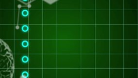 Animation of graphs, brains and chemical formulas on green background. Science, network, finance, connections and technology concept digitally generated video. - Powered by Shutterstock - Get 15% off with code: PIKWIZARD15