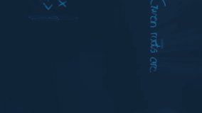 Digital animation of Globe of green digital icons over mathematical equations against blue background. Global finance online security concept - Powered by Shutterstock - Get 15% off with code: PIKWIZARD15