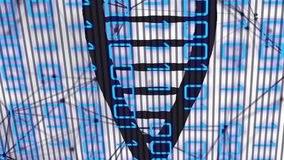 Animation of dna strand with binary coding data processing over network of connections. Global science, data processing, connections and networks concept digitally generated video. - Powered by Shutterstock - Get 15% off with code: PIKWIZARD15