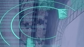 Animation of scope scanning and data processing over sports stadium. Global sport and digital interface concept digitally generated video. - Powered by Shutterstock - Get 15% off with code: PIKWIZARD15