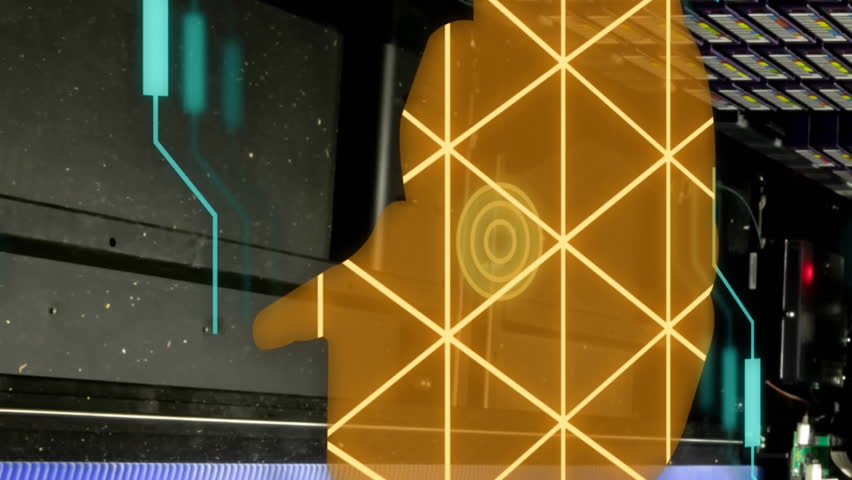 Animation of human brain, connections and data processing over circuit board and server. Global digital interface, cloud computing and data processing concept digitally generated video. - Powered by Shutterstock - Get 15% off with code: PIKWIZARD15