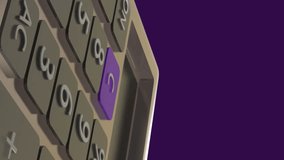 Animation of financial data processing over calculator. Global business, finance, computing, digital interface and data processing concept digitally generated video. - Powered by Shutterstock - Get 15% off with code: PIKWIZARD15